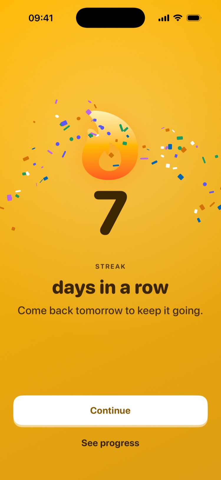 StudioAI streak celebration